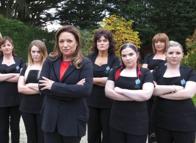 The staff of The Takeover, looking mean with Norah Casey.