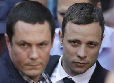 Oscar Pistorius, right. 