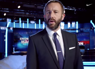 Chris O'Dowd channels his inner Ron Burgundy.