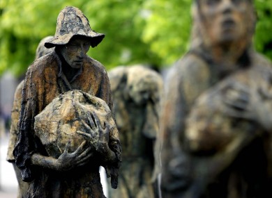 The Famine Memorial on Dublin's quays