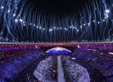 The Maracana stadium in Rio last night