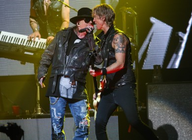 Axl Rose and Duff McKagan in 2014. 