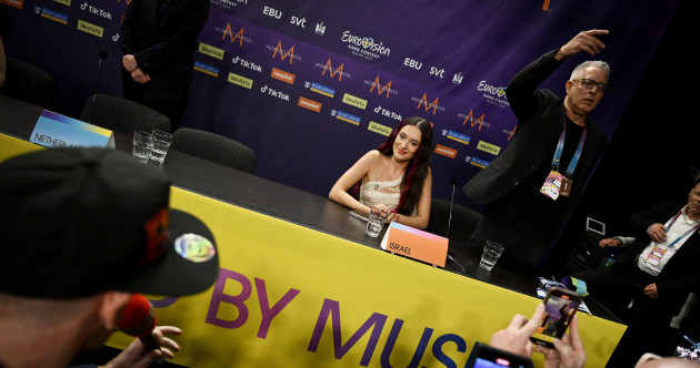 Tensions between acts over Israel's presence on display at Eurovision press conference