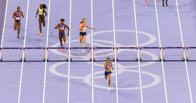 The track belongs to Sydney McLaughlin-Levrone