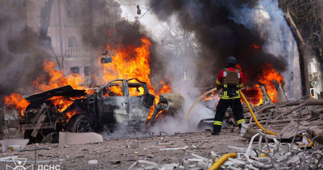 Harris calls Russian strike on Ukrainian city 'despicable' as at least 21 people are killed
