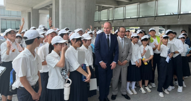 During a reflective day in Hiroshima, the Taoiseach is reminded it's a small world