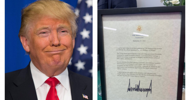 'Welcome to the neighbourhood': New Irish embassy opening across from White House welcomed by Trump