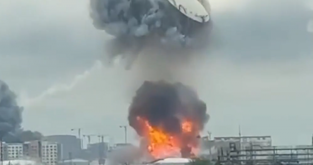 Massive explosion at Moscow oil refinery as Ukraine launches biggest drone attack in years
